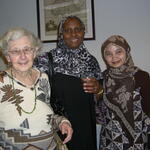 Jean Due with GRID Students Maimouna Barro and Tutin Aryanti