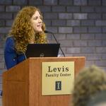 Director of WGGP and Moderator Dr. Colleen Murphy giving welcome remarks