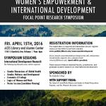 Womens Empowerment in International Development 2016
