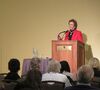 Mary Robinson giving a speech