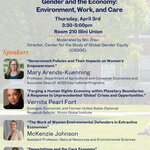 Details on Panel Gender and the Economy on April 3rd at 3:30 pm - 5 pm at room 210 Illini Union.