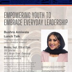 speaker's picture, event date and title